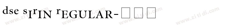 DSE SiRin Regular字体转换